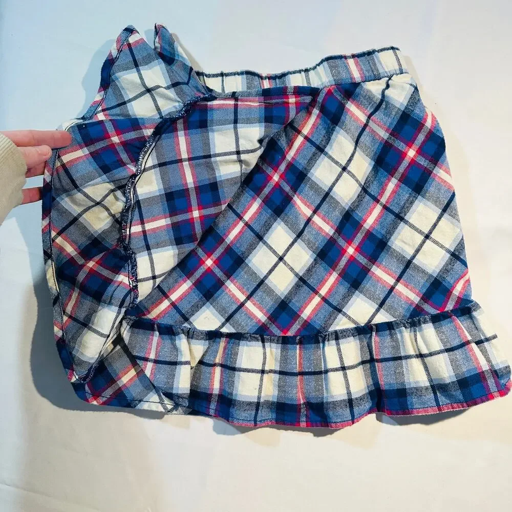 Free Assembly Plaid Flannel Wrap Skirt Sz M 7/8